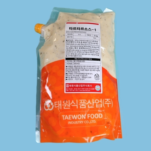 태원식품 타르타르소스 2KGx5봉지 BOX 생선튀김 마요소스 감자튀김